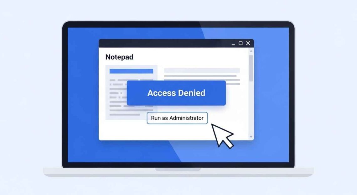 How to Fix “Access Denied” When Saving in Notepad