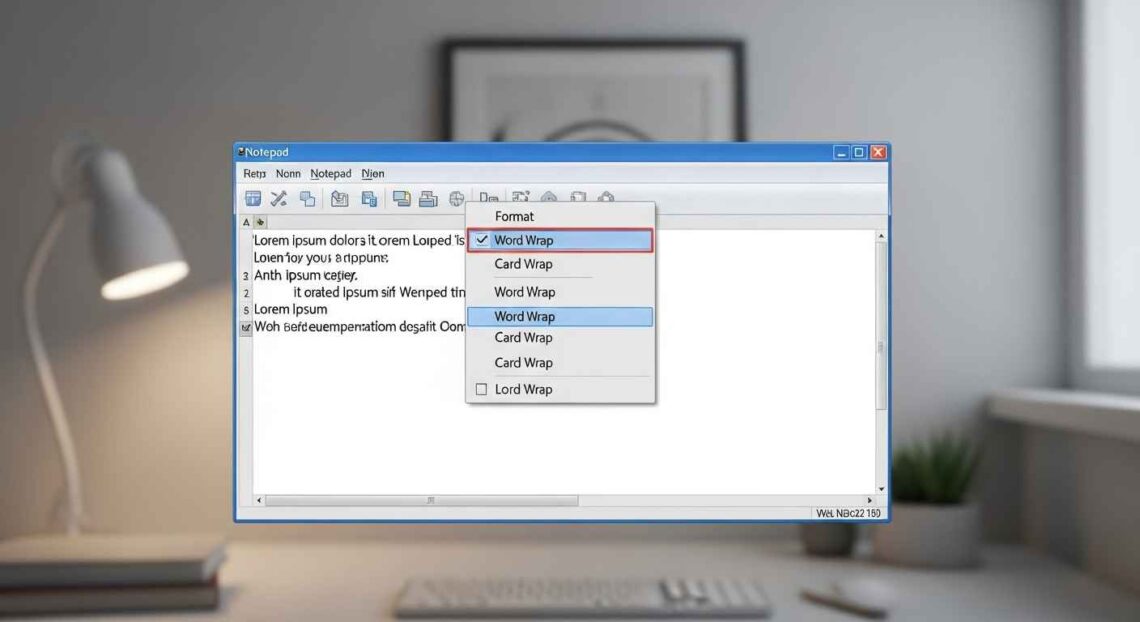 How to Enable Word Wrap in Notepad