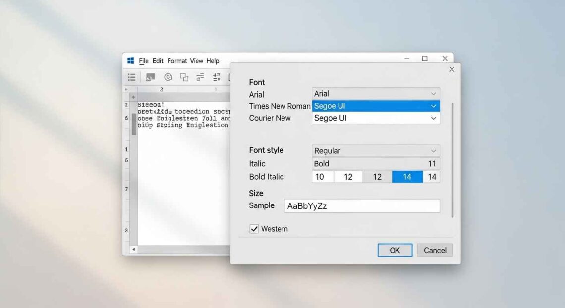 How to Change Font in Notepad