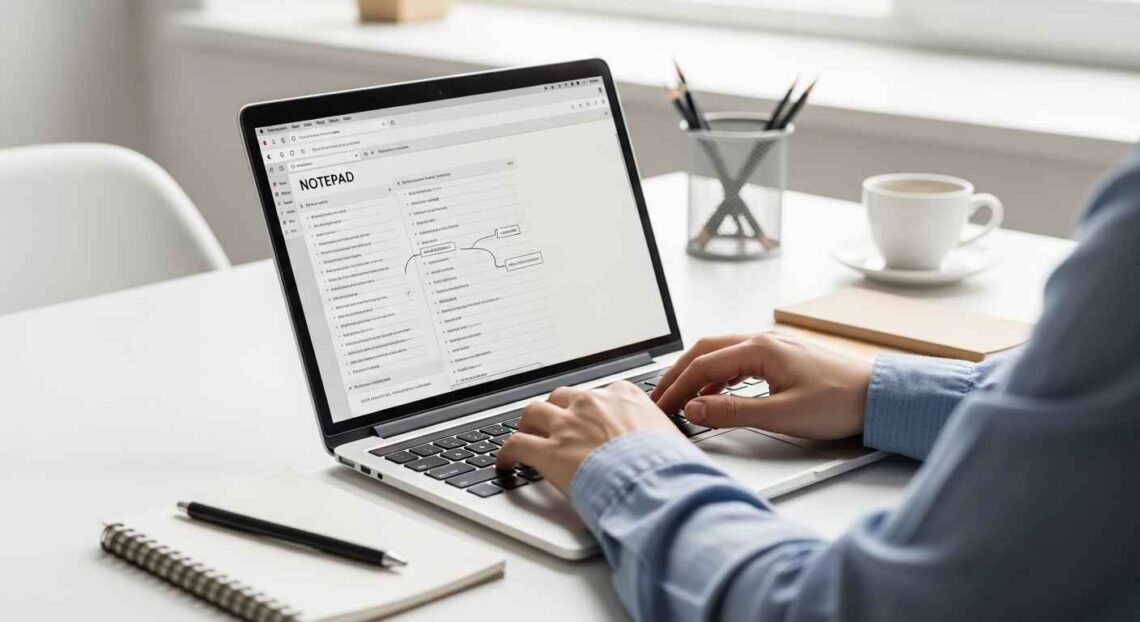 Use Notepad for Quick Brainstorming